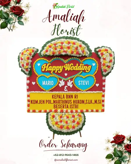 Papan Bunga Pernikahan Jamusan